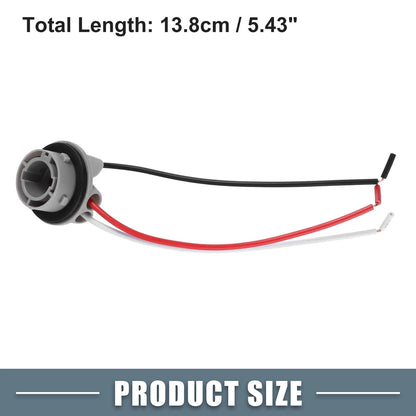 Set of 2 1157 7528 BAY15D Wiring Harness Socket for Turn Signal Brake Light