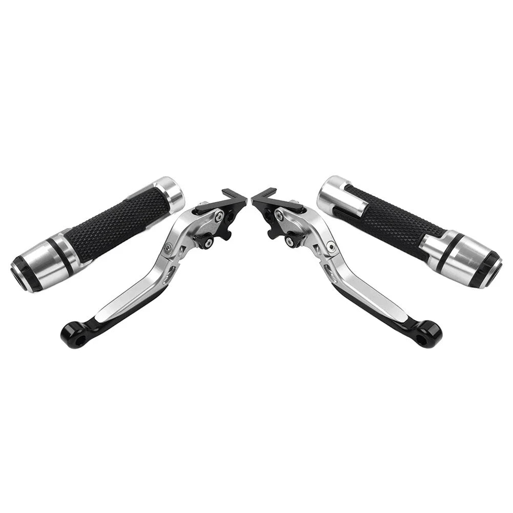 Silver Extendable Brake Clutch Levers Grip Set for BMW S1000R S1000RR (2010-2023)