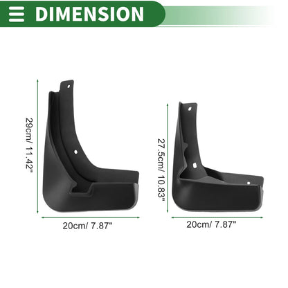 4Pcs Mud Flap Splash Guard Fender for Volkswagen GTI (2015-2017)