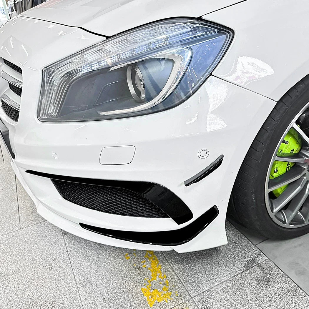 6x Front Bumper Side Canards Splitters AMG Line for Benz A-Class (2013–2015)