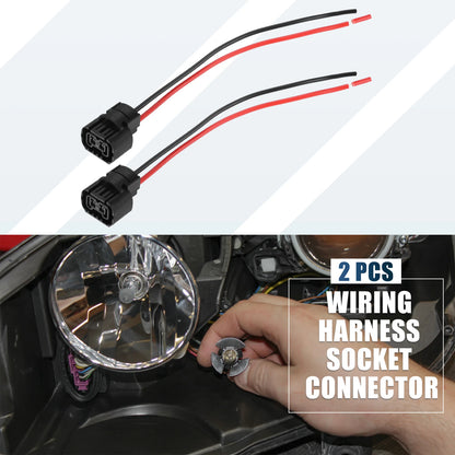 Set of 2 H16 Female Connector Pigtail Wiring for LED Fog Light DRL Lights