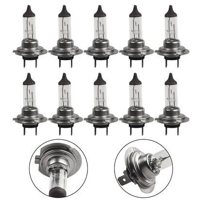 H7 Bulbs 10pcs 12V 55W Halogen Car Headlights Easy to Use