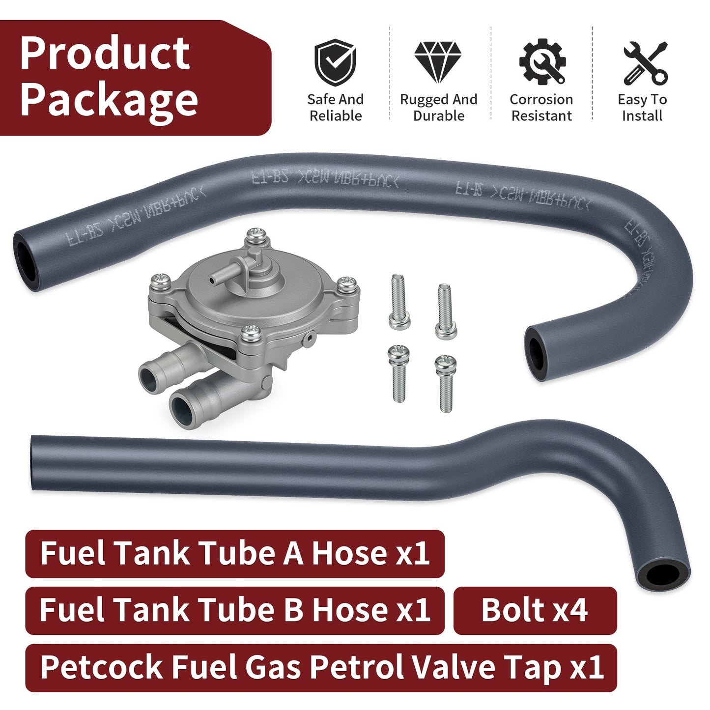 Petcock Fuel Valve & Line for Honda Shadow VLX600 (1997–2007)