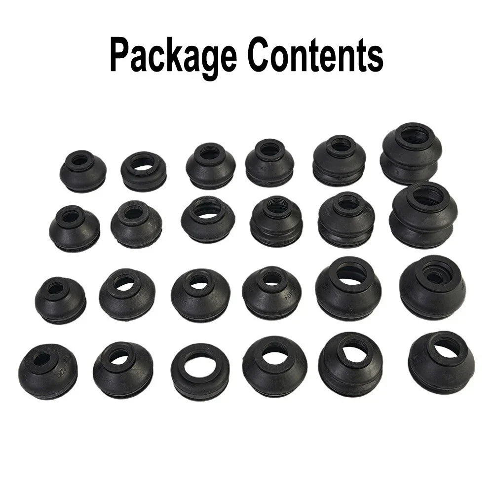 28Pcs Ball Joint Boot Suspension Dust Cover Track Tie Rod Linkage