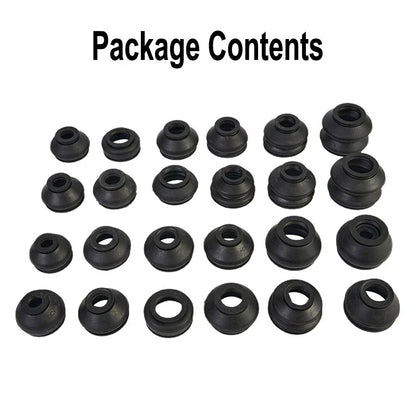 28Pcs Ball Joint Boot Suspension Dust Cover Track Tie Rod Linkage