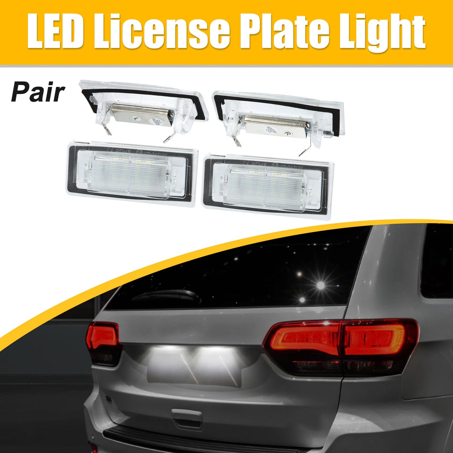 2X LED License Plate Light for Audi TT MK1 8N (1999–2006)