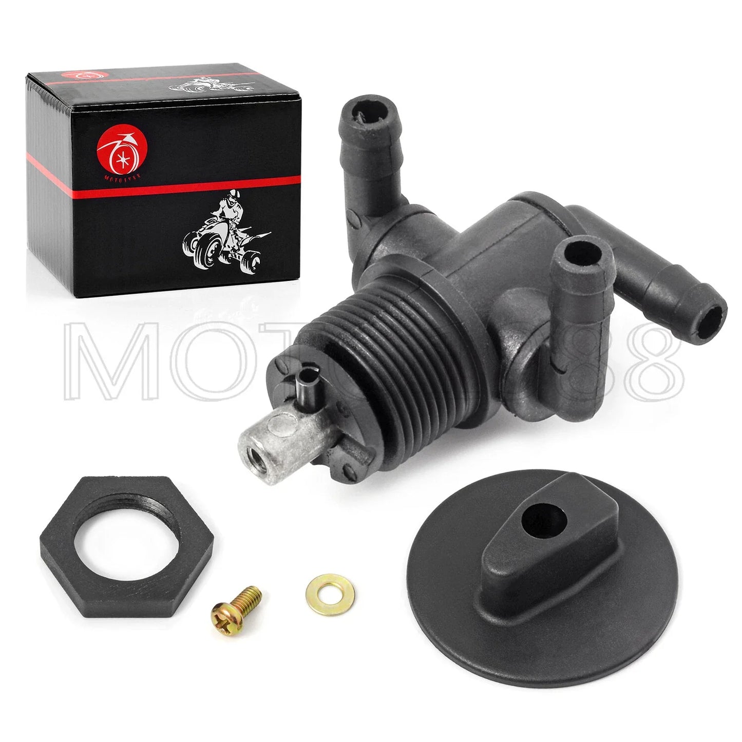 Fuel Valve Petcock 3 Way & Knob NUT for Polaris Sportsman (2000–2023)
