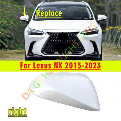 Gloss White Right Side Rearview Mirror Cover for Lexus NX (2015–2023)