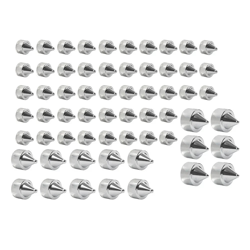 62X Engine Bolt Chrome Cap Kit for Harley Touring Road King Softail Trike (18-24)