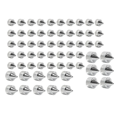 62X Engine Bolt Chrome Cap Kit for Harley Touring Road King Softail Trike (18-24)