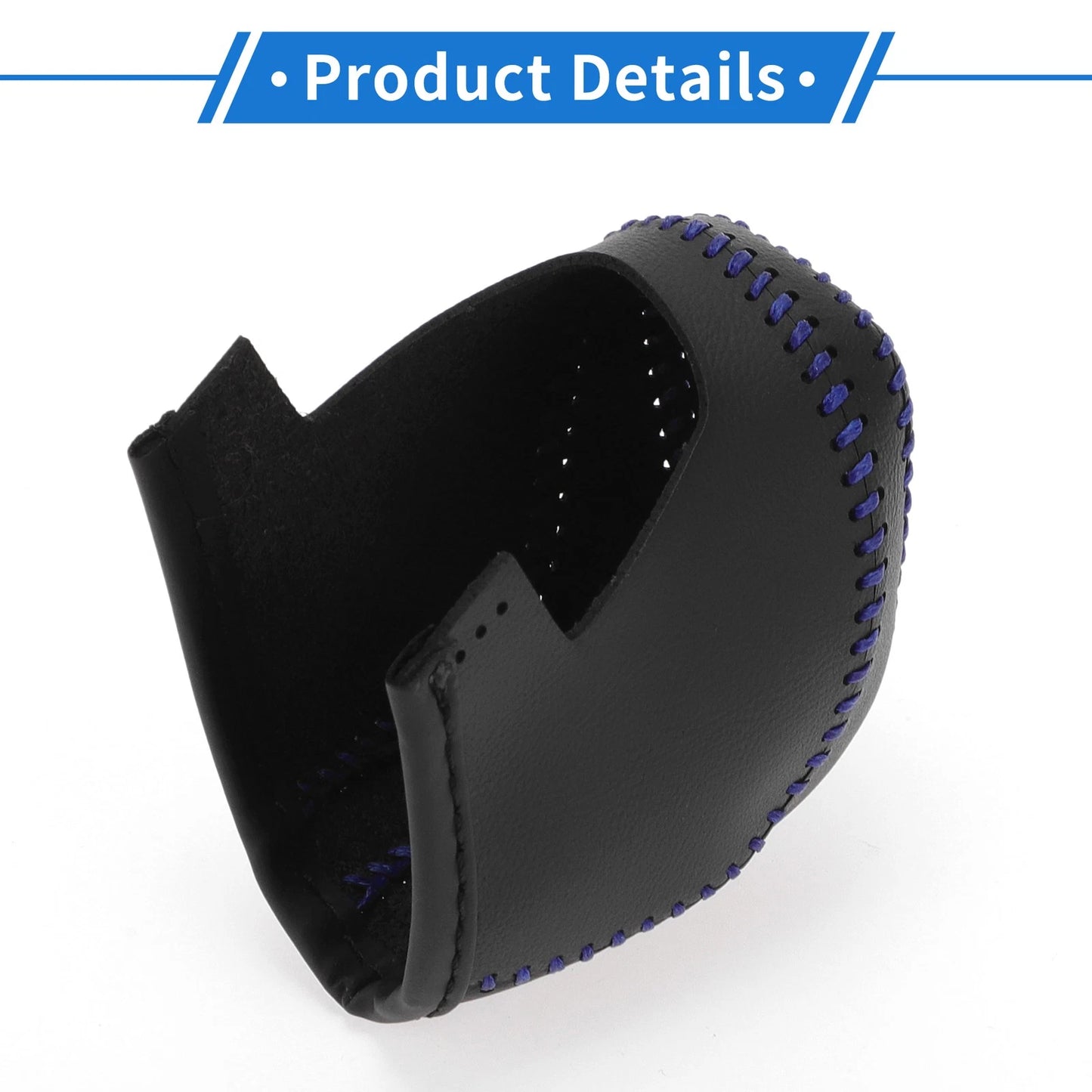 Gear Shift Knob Cover for Toyota Camry (2018–2023) Black Blue Faux Leather