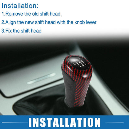 6 Speed Manual Gear Shift Knob for BMW Black Red