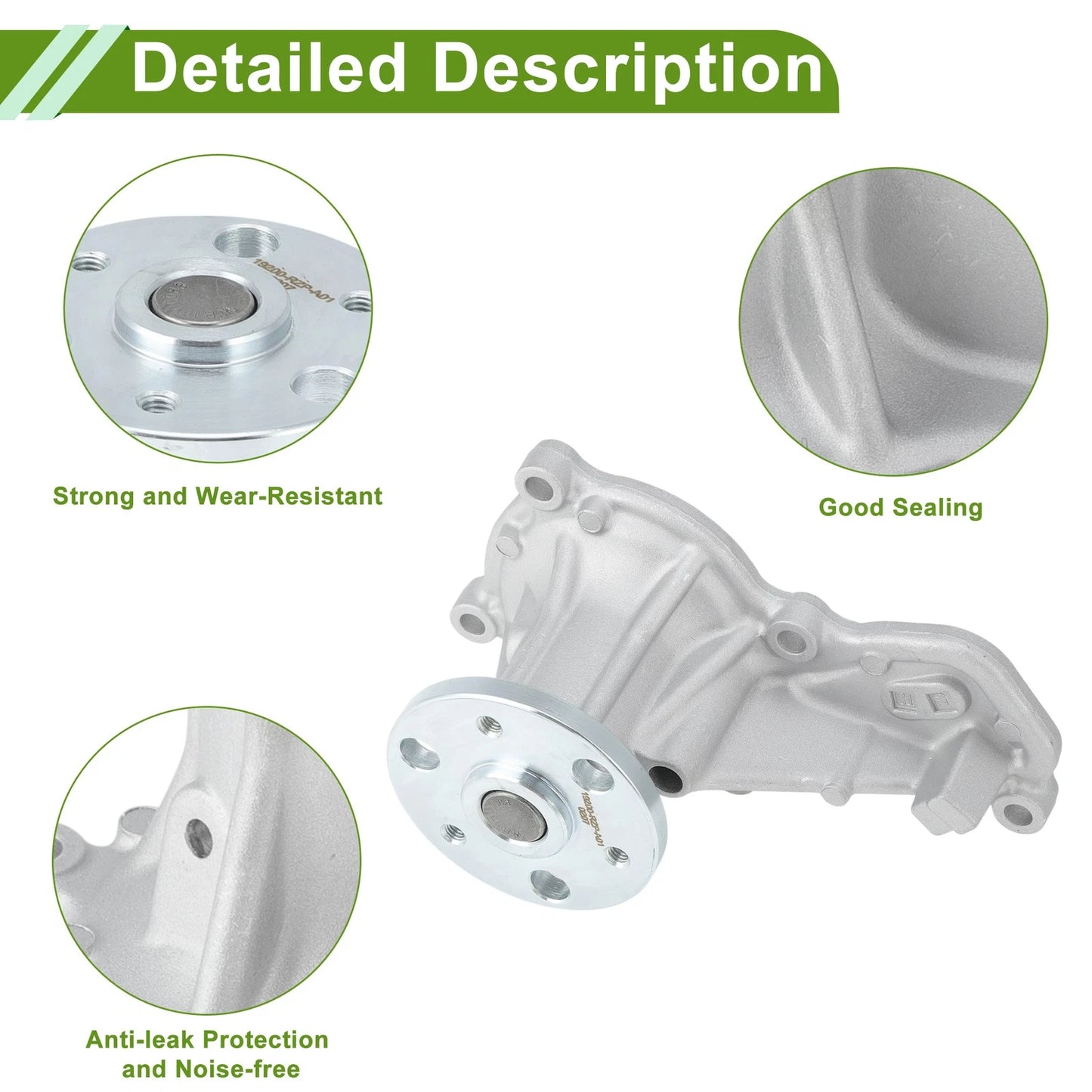 Engine Water Pump for Honda Civic (2012–2015) No. 19200-RZP-013