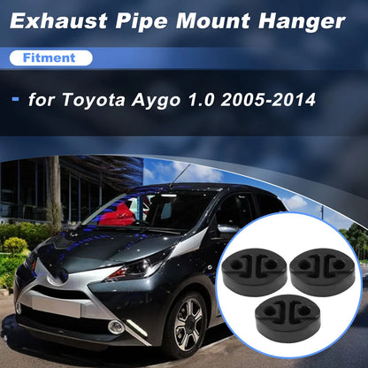 3X Exhaust Pipe Rubber Bracket Hanger for Toyota Aygo (2005–2014) 175650Q010