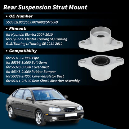 Rear Suspension Strut Mount Bearing No.553302L000 for Hyundai Elantra (2007–2012)