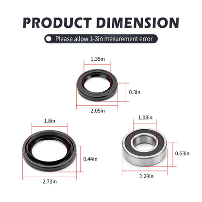 Rear Brake Drum Bearing and Seal Kit for Yamaha Grizzly 350 (2007–2014)