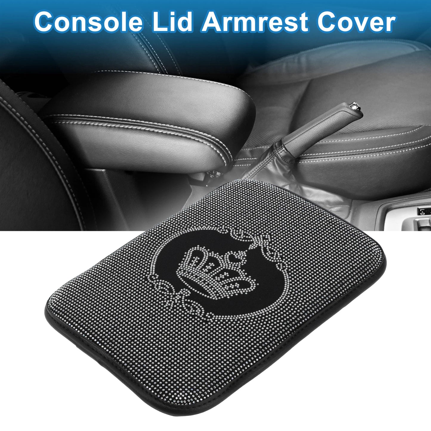 Armrest Cushion Pad for Car (12.20" x 8.66", Suede, Non-slip)