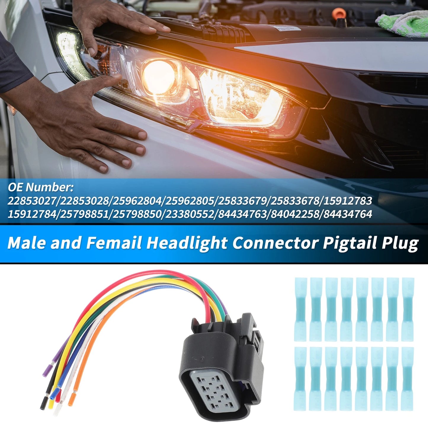 Headlight Connector Harness Plug Wire for Chevrolet (No.22853028)