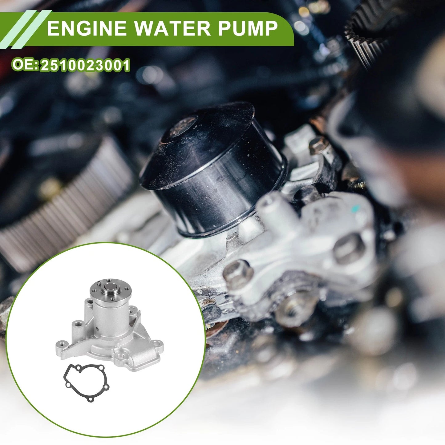 Engine Water Pump for Hyundai Trarjet (2003–2008) No. 2510023001