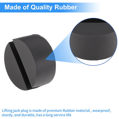 Set of 4 Universal Rubber Car Jack Pads 4-5 Ton Adapter 1.4" Black