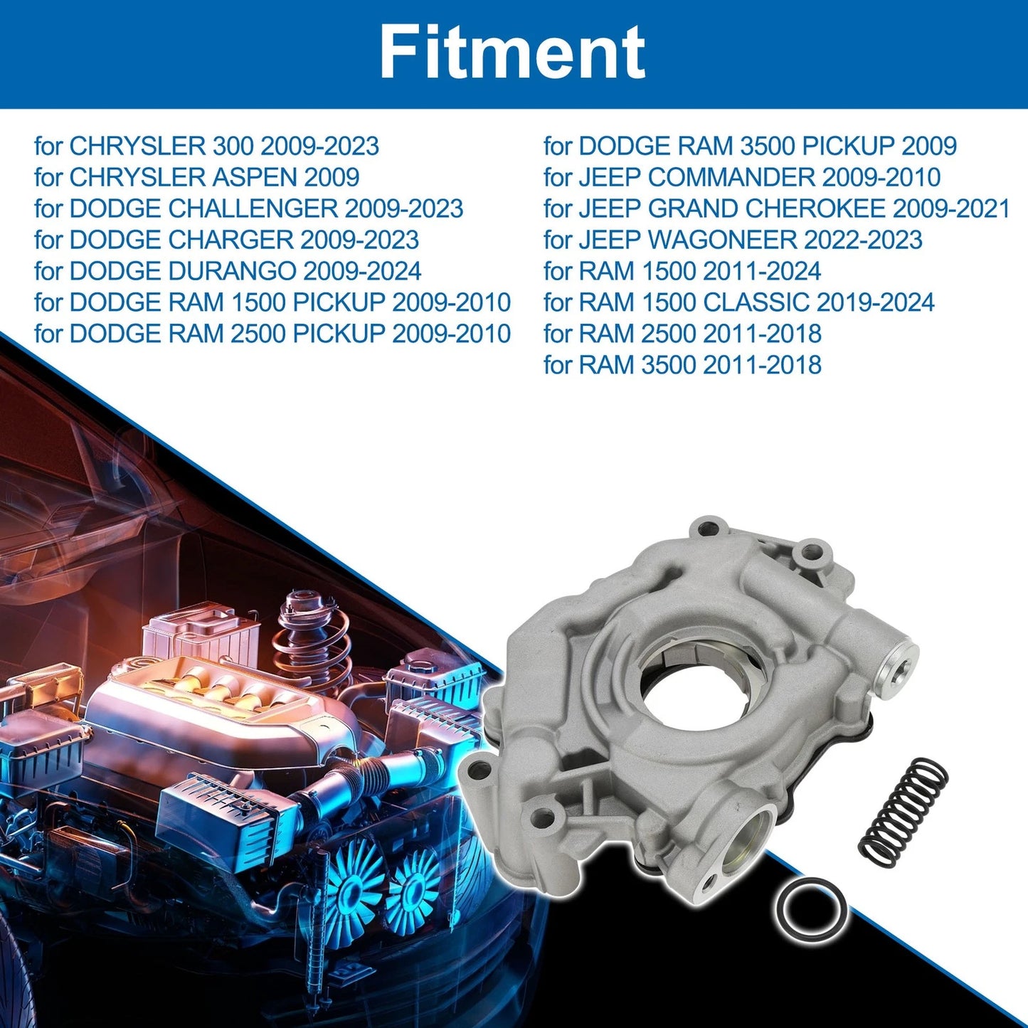 Engine Oil Pump No.10452/M452/53021622BH for Chrysler 300 (2009–2023)