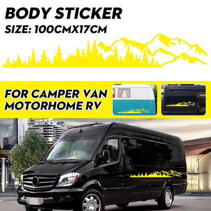 Side Body Decal Sticker for Truck SUV RV Trailer Camper Tree Mountain Forest