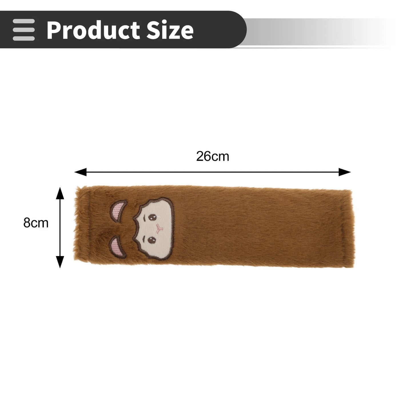 Set of 2 Seat Belt Cover Pads for Universal Fit (26cm)