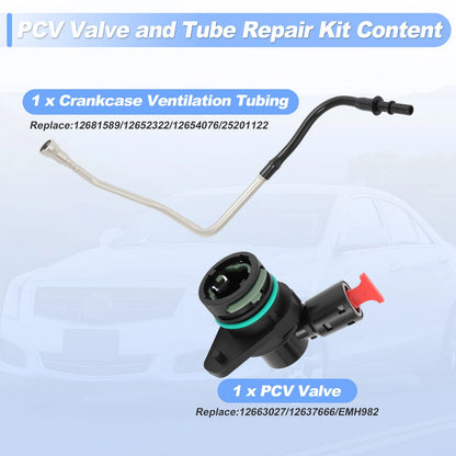 PCV Valve Crankcase Ventilation Tube for Buick Cadillac Chevy GMC