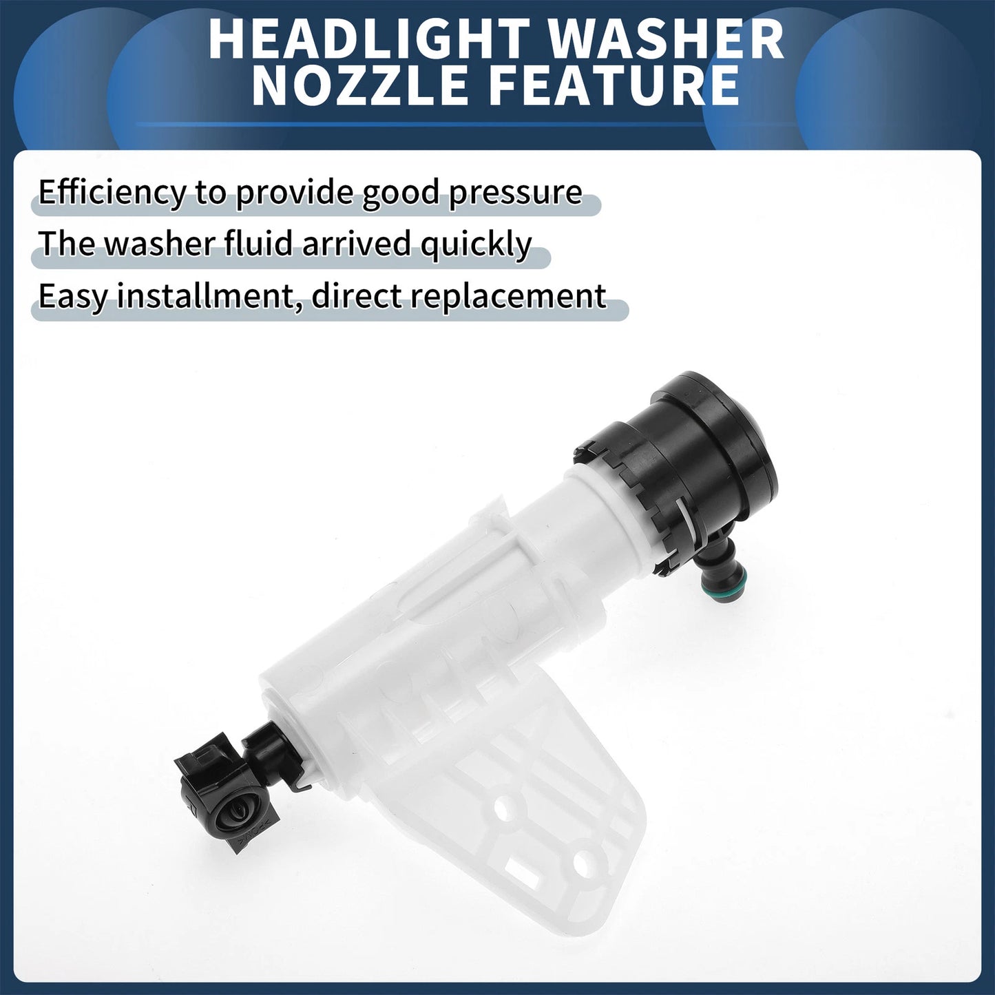 Front Passenger Side Headlight Washer Nozzle for Hyundai Sonata (2011–2014) No. 98672E6000