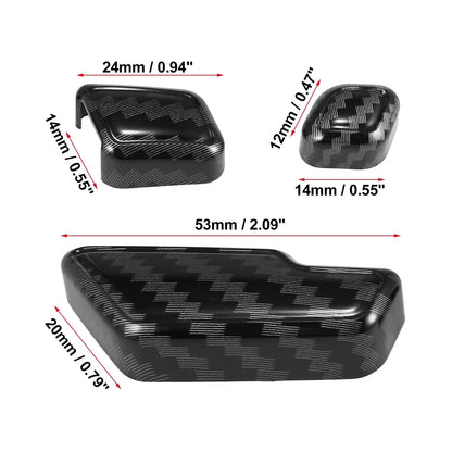 6Pcs Carbon Fiber Car Door Adjust Button Switch Covers for Mercedes Benz