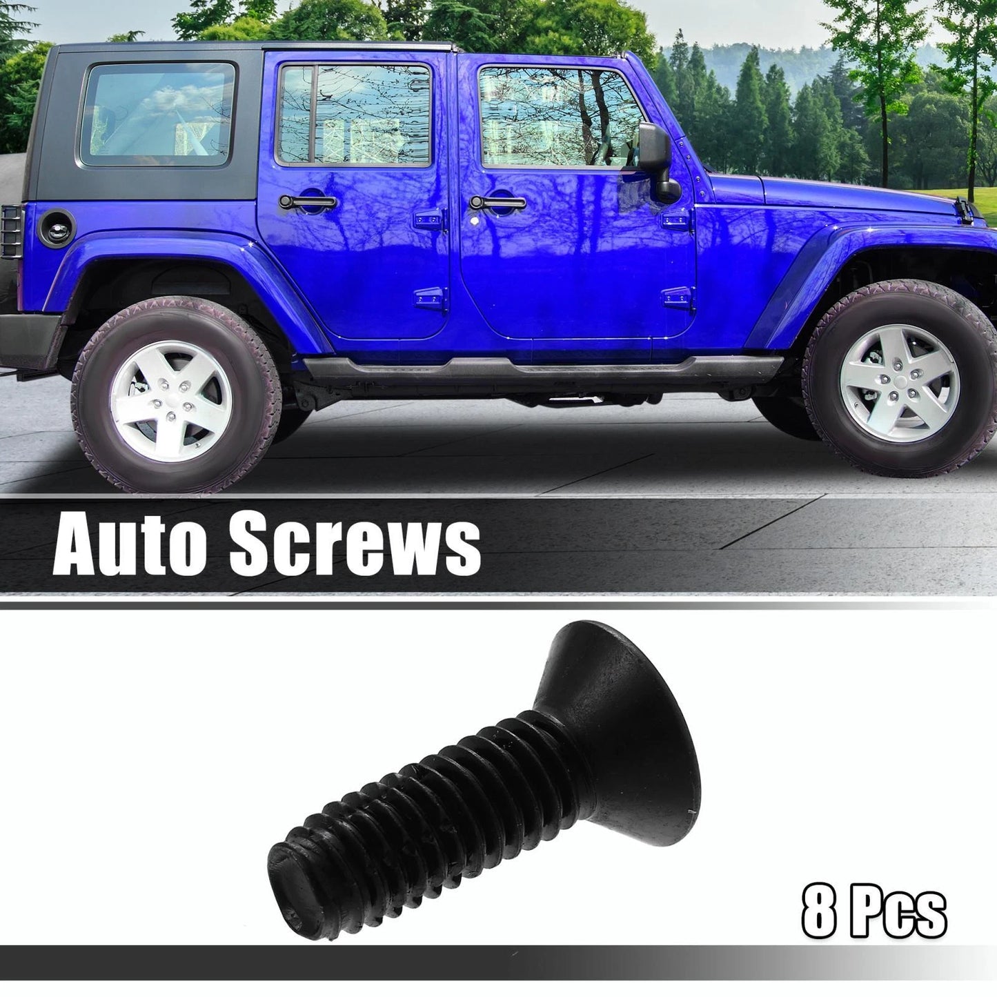 8pcs Tailgate Screws for Jeep Wrangler CJ7 YJ TJ (1976–2006)