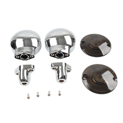 Smoke Lens Front Flat Turn Signal Housing for Harley Fat Boy Heritage Softail