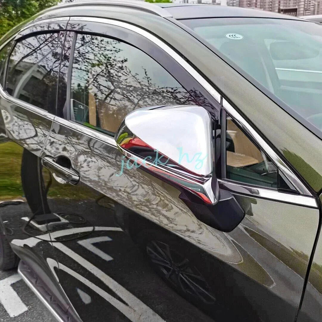 2 x Chrome Side Mirror Cover Trim for Lexus NX RX (2016–2022)