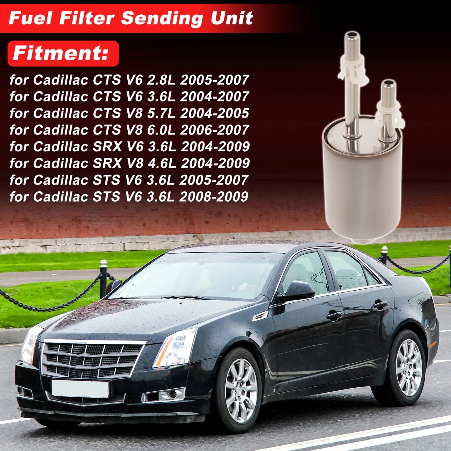 Chassis Pipeline Fuel Filter Assembly for Cadillac CTS V6 (2005–2007) No.25763176