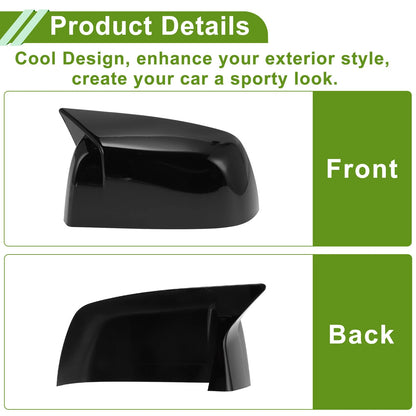 1 Pair ABS Gloss Black Ox Horn Side Mirror Cover for Chevrolet Colorado (2014–2023)