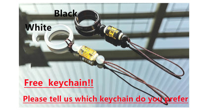 Black Zinc Alloy Key Fob Cover Shell Keychain for Volvo Polestar 1 2