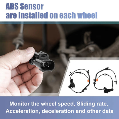 2 Pcs ABS Sensor No. 57455-SFJ-W01 for Honda Odyssey (2005–2010)
