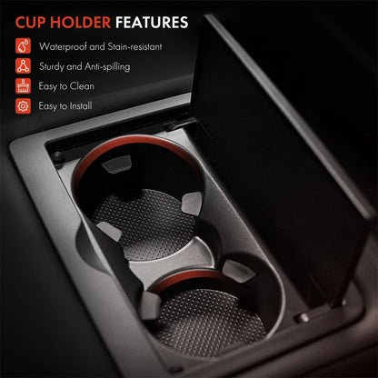 Black Rear Center Console Cup Holder for Subaru Impreza Forester (2008-2019)