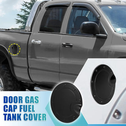 Black Fuel Tank Cover Door Gas Filler Cap for Dodge Ram (2010-2017)