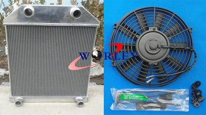3 Row Aluminum Radiator with Fan for Ford Mercury Flat Head V8 (1939–1941)