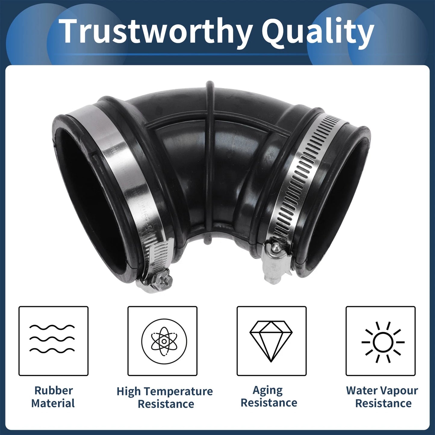 Engine Air Intake Hose for Nissan Pathfinder (1996–2000) No. 16578-0W001 Rubber Clamp