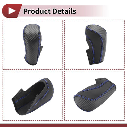 1Pc Gear Shift Knob Cover for Ford Fiesta (2009–2012) Blue Faux Leather