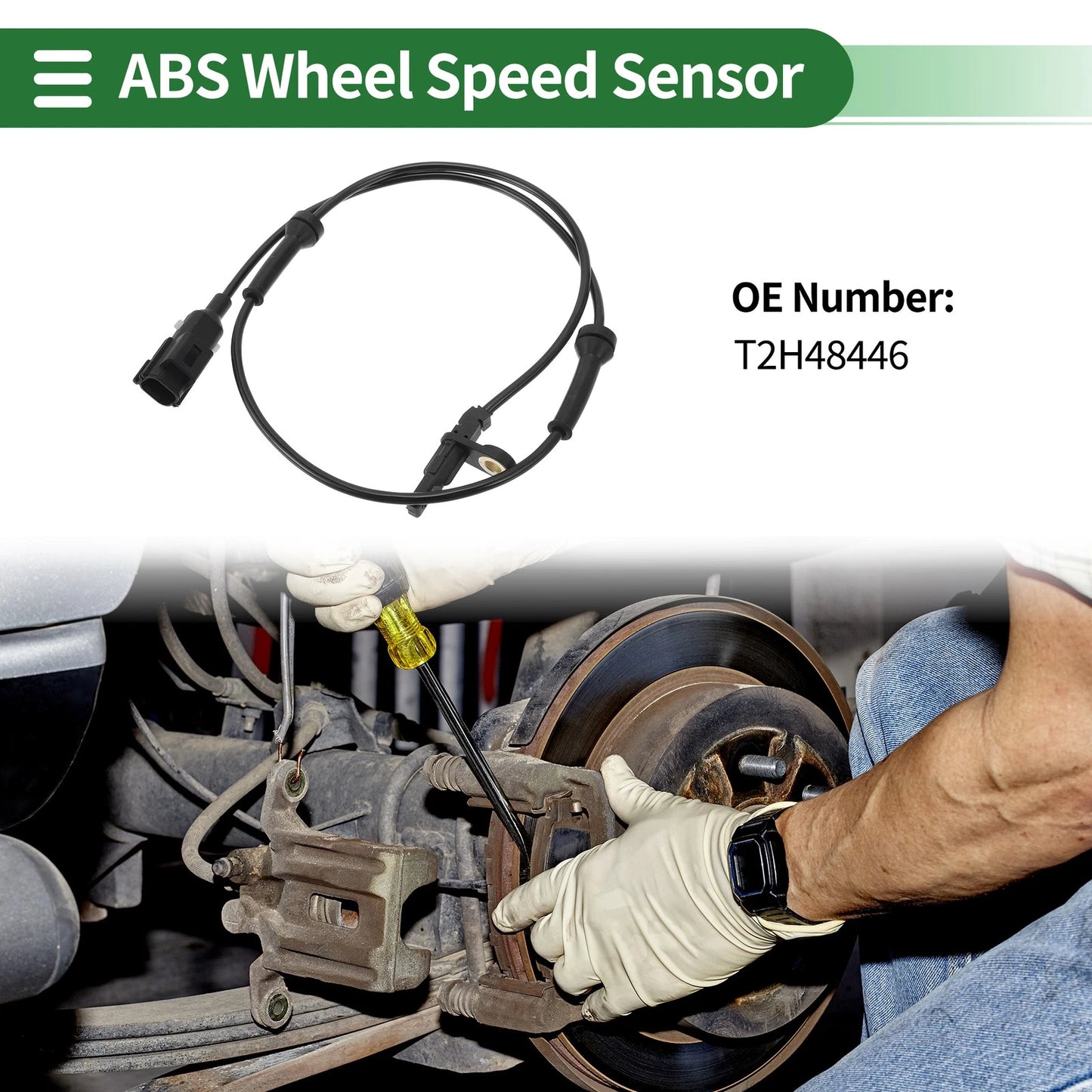 ABS Wheel Speed Sensor No.T2H48446 for Jaguar XE (2015–2020) Left Right Front