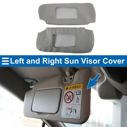 Sun Visor Cover Set for Chevrolet Camaro (1993–2002) Left Right Faux Leather Gray