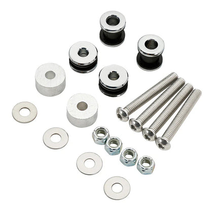Chrome Sissy Bar Docking Hardware Kit for Harley Softail Fatboy (2000 - 2017)