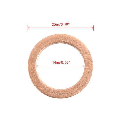 25 x Oil Drain Plug Copper Crush Washers for Benz C450 C63 CLA45 AMG (2015-2020)