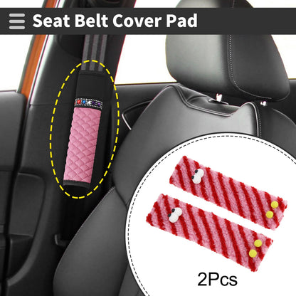 Set of 2 Seat Belt Cover Pads for Universal Fit (24cm)
