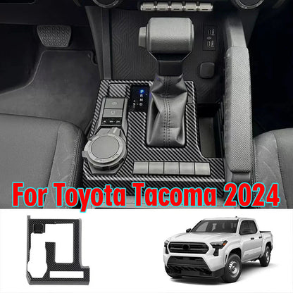 Carbon Fiber Gear Shift Box Panel Cover Trim for Toyota Tacoma (2024–2024)