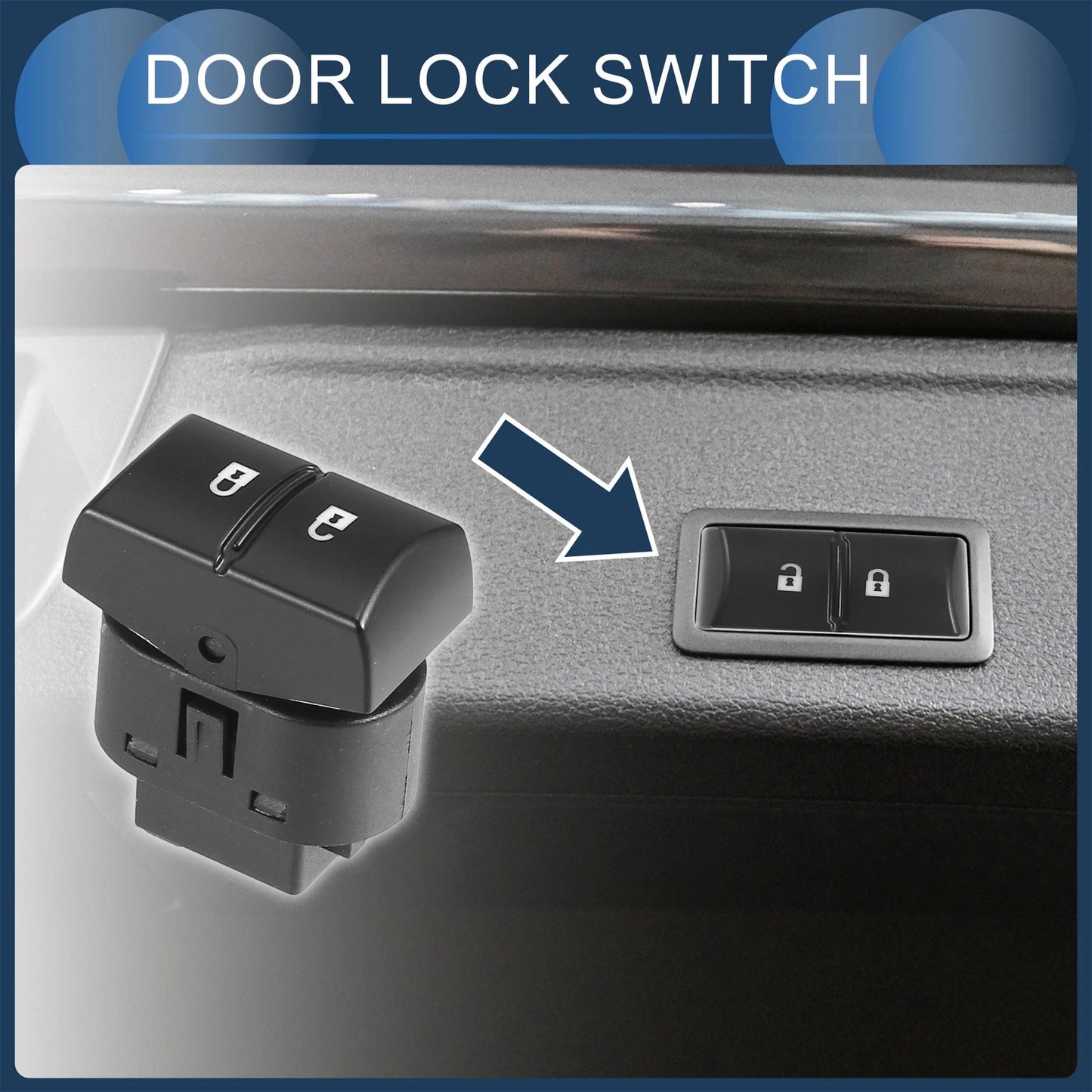 2 Pcs Door Lock Switch No. 15777136 for Chevrolet Cobalt (2005–2010)