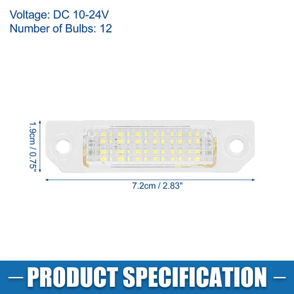 2X LED License Plate Light No. 6E5Z13550A for Ford Fusion (2006–2012)